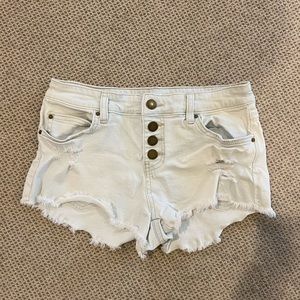 Billabong Buttoned Up Denim Shorts | Light Blue